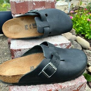 Birkenstock mules. Leather kept conditioned. Women’s size 8.